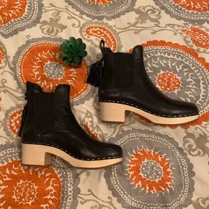 Loeffler Randall black round toe boots